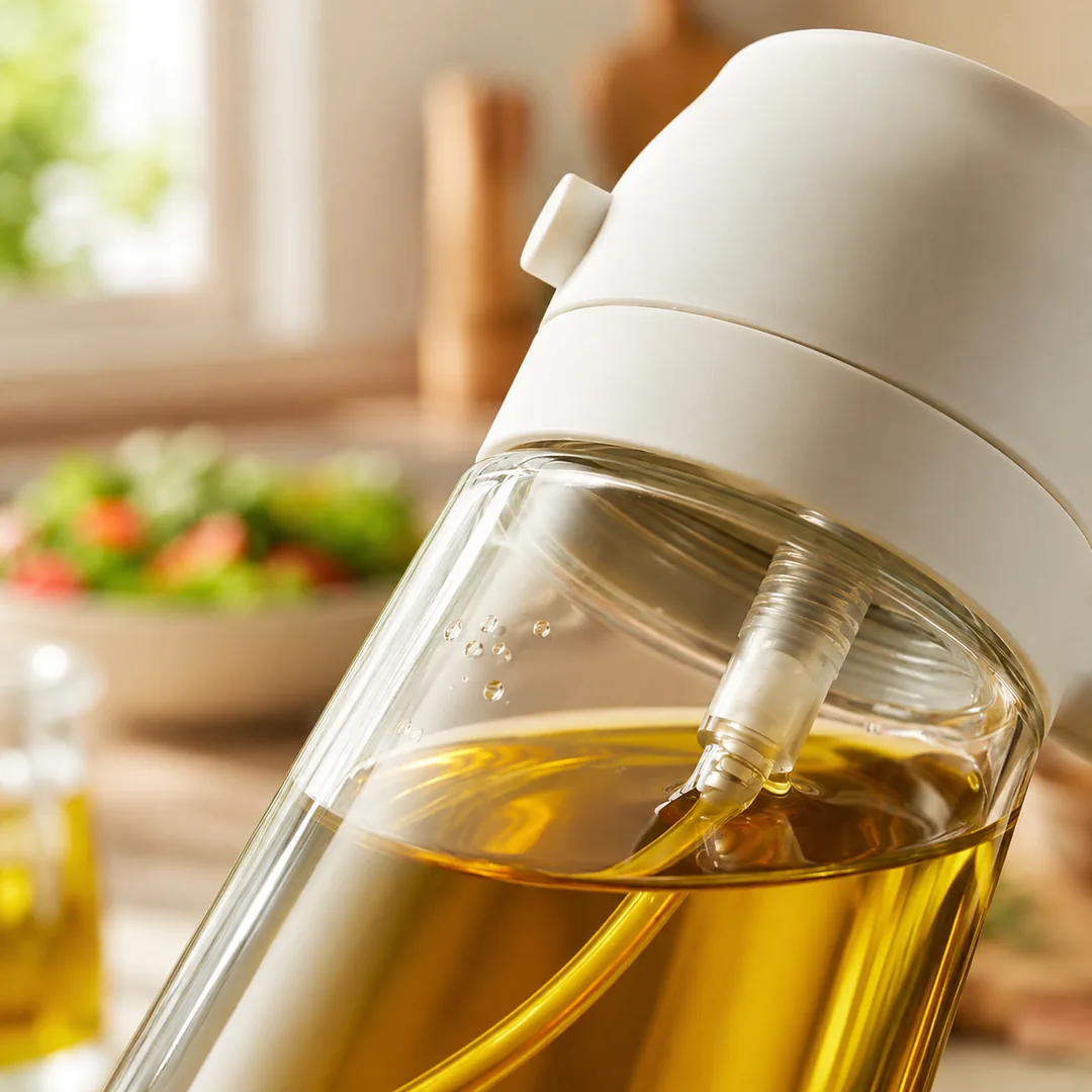 Glass 2-in-1 oil sprayer and dispenser bottle spraying oil – ZenteMart Pakistan thumbnail 4